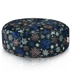 Puf Taburet Suport Picioare Rotund - Material Imprimeu Premium