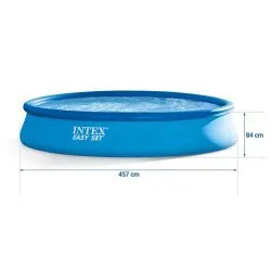 Piscină de grădină extensibilă 457 x 84 cm 15in1 INTEX 28158 + aparat cu bule GRATIS