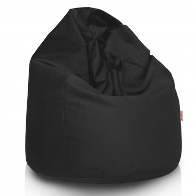 Negru fotoliu puf para velvet