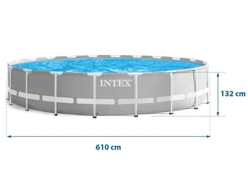 Piscina cu cadru de metal set 12 în 1 INTEX 26756 610 x 132 cm.