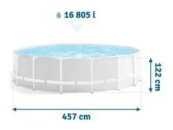 Piscină de grădină cu cadru de metal 457x122 cm set 17in1 INTEX 26726
