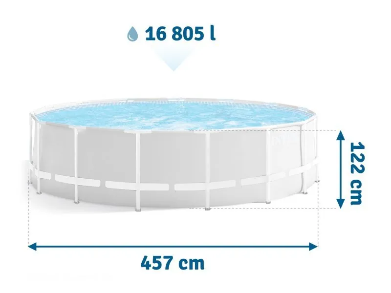 Piscină de grădină cu cadru de metal 457x122 cm set 17in1 INTEX 26726