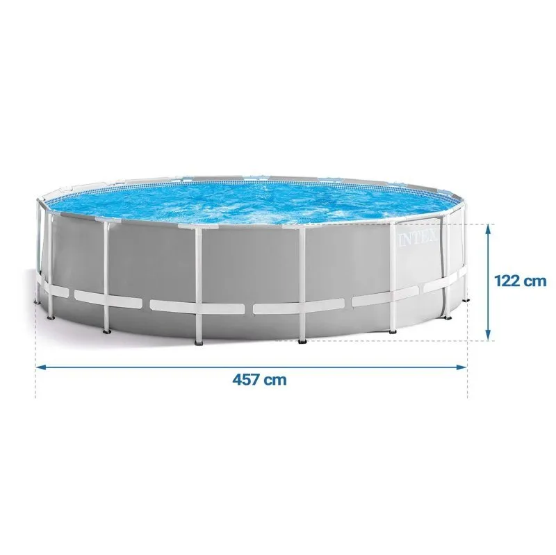 Piscină de grădină cu cadru de metal 457x122 set 6in1 INTEX 26726.