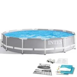 Piscina cu cadru de metal de grădină 366 x 76 cm Set 9 în 1 INTEX 26712