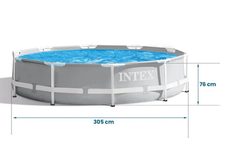 Piscina de grădină cu cadru de metal 305 x 76 cm Set 6 în 1 INTEX 26700