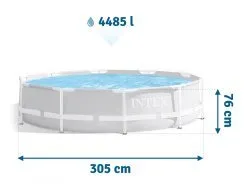 Piscina de grădină cu cadru de metal 305 x 76 cm INTEX 26700