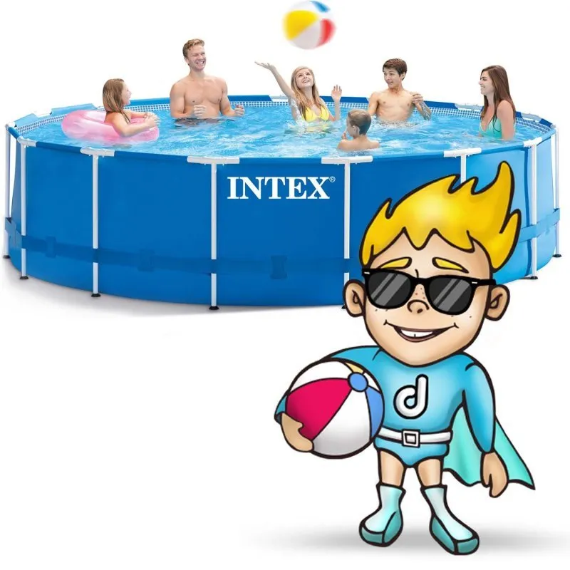 Piscina de grădină cu cadru de metal 457 x 122 cm 17in1 INTEX 28242