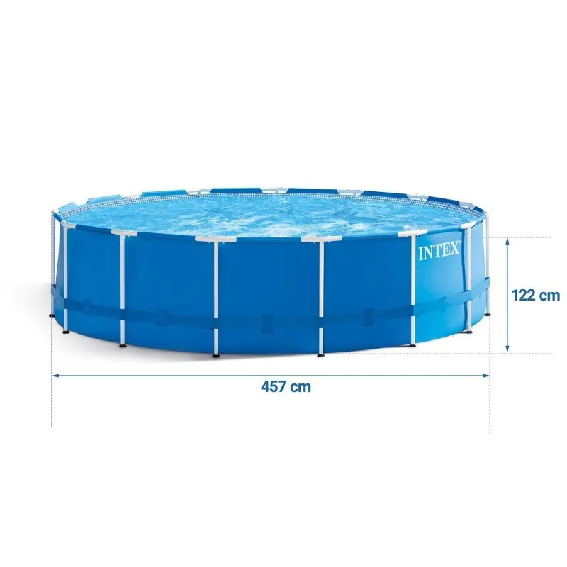 Piscina de grădină cu cadru de metal 457 x 122 cm 17in1 INTEX 28242