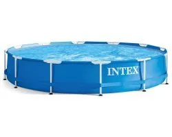 Piscina de grădină cu cadru de metal 366 x 76 cm Set 6 în 1 INTEX 28210