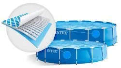 Piscina de grădină cu cadru de metal 366 x 76 cm Set 6 în 1 INTEX 28210