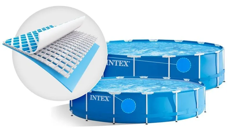 Piscina de grădină cu cadru de metal 366 x 76 cm Set 6 în 1 INTEX 28210