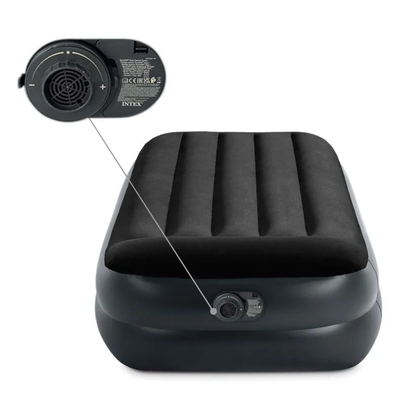 Saltea velur 191x99x42 cm cu pompă electrică încorporată INTEX 64122ND