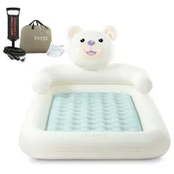 Saltea gonflabil pentru o persoană cu pompă manuală INTEX 66814NP