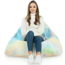 Fotoliu Puf relaxare de podea XL Bermuda - Material Imprimeu Premium – vedere 40
