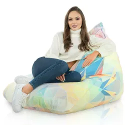 Fotoliu Puf relaxare de podea XL Bermuda - Material Imprimeu Premium – vedere 58