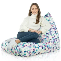 Fotoliu Puf relaxare de podea XL Bermuda - Material Imprimeu Premium – vedere 41
