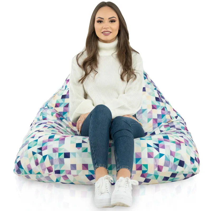 Fotoliu Puf relaxare de podea XL Bermuda - Material Imprimeu Premium – vedere 59