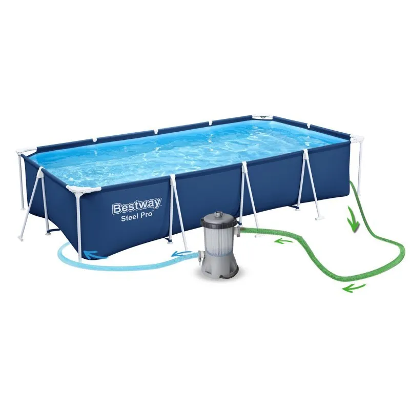 Bestway 56405N 400 x 211 x 81 cm 15in1 piscină de grădină cu rafturi