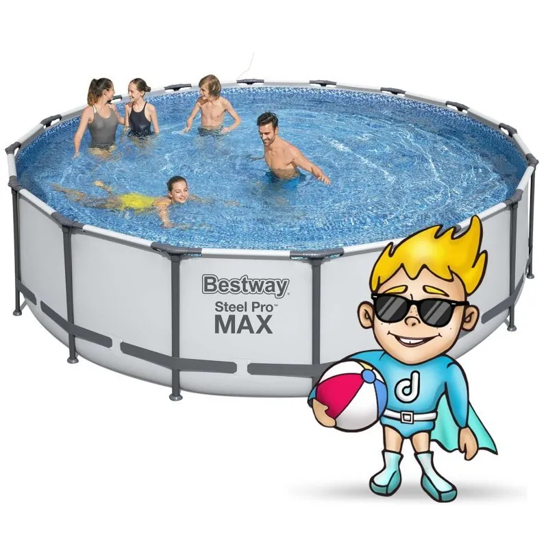 19in1 Bestway 5612Z piscină de grădină cu cadru de metal 488 x 122 cm