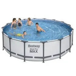 19in1 Bestway 5612Z piscină de grădină cu cadru de metal 488 x 122 cm