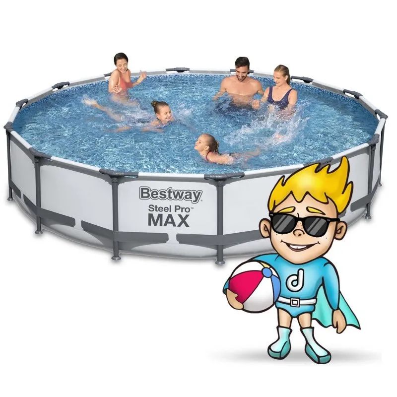 Piscina cu cadru de metal de grădină set 17in1 Bestway 56595, 427 x 84 cm 