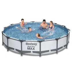 Piscina cu cadru de metal de grădină set 17in1 Bestway 56595, 427 x 84 cm 