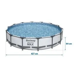 Piscina cu cadru de metal de grădină set 17in1 Bestway 56595, 427 x 84 cm 