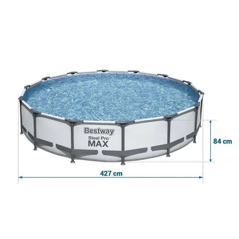 Piscina cu cadru de metal de grădină set 17in1 Bestway 56595, 427 x 84 cm 