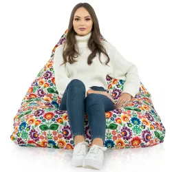 Fotoliu Puf relaxare de podea XL Bermuda - Material Imprimeu Premium – vedere 45