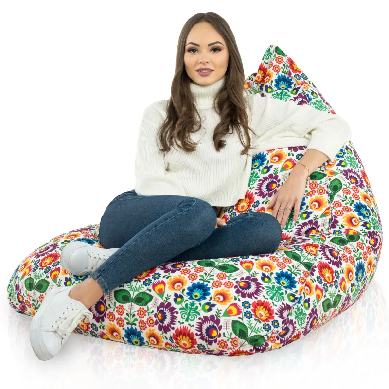Fotoliu Puf relaxare de podea XL Bermuda - Material Imprimeu Premium – vedere 61