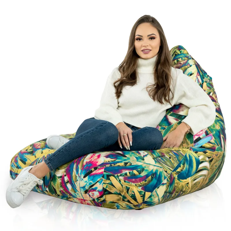 Fotoliu Puf relaxare de podea XL Bermuda - Material Imprimeu Premium – vedere 46