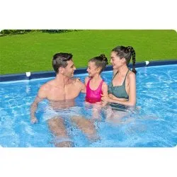 Piscina de grădină cu cadru de metal 400 x 211 x 81 cm 4in1 Bestway 56405N.