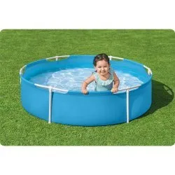 Piscina rotund cu cadru de metal pentru copil 152 x 38 cm Bestway 56283.