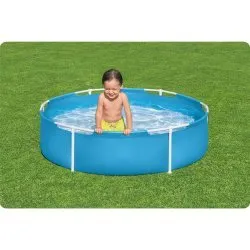 Piscina rotund cu cadru de metal pentru copil 152 x 38 cm Bestway 56283.