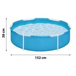 Piscina rotund cu cadru de metal pentru copil 152 x 38 cm Bestway 56283.
