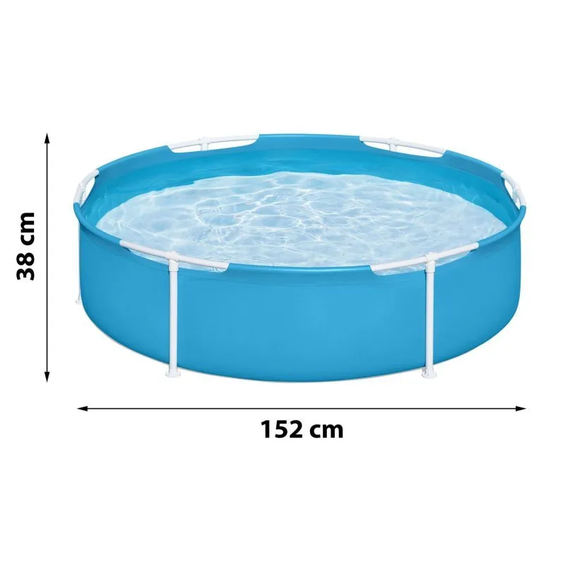 Piscina rotund cu cadru de metal pentru copil 152 x 38 cm Bestway 56283.