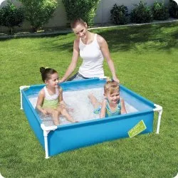 Piscină de grădină cu cadru de metal pentru copii 122 x 30,5 cm Bestway 56217.