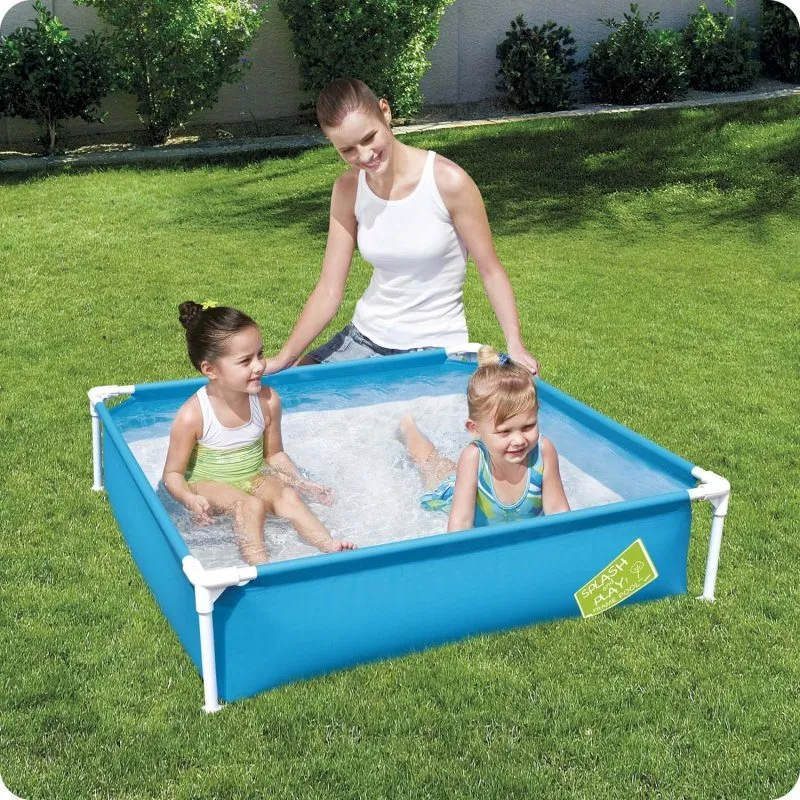 Piscină de grădină cu cadru de metal pentru copii 122 x 30,5 cm Bestway 56217.