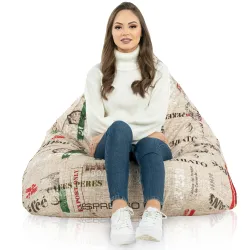 Fotoliu Puf relaxare de podea XL Bermuda - Material Imprimeu Premium – vedere 65