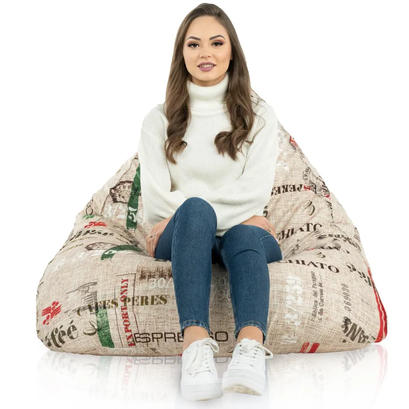Fotoliu Puf relaxare de podea XL Bermuda - Material Imprimeu Premium – vedere 65