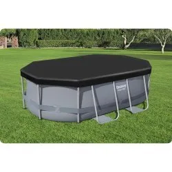 Capac pentru piscină cu cadru oval 300 x 200 x 84 cm Bestway 58424.