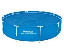 Capac solar pentru bazine cu ramă de 305 cm Bestway 58241.