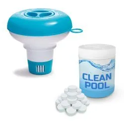 Dozator plutitor pentru chimia piscinei + 0,5 kg comprimate multifuncționale
