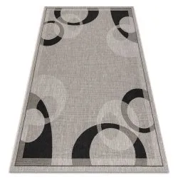 Covor sisal Floorlux 20078 argintiu si negru