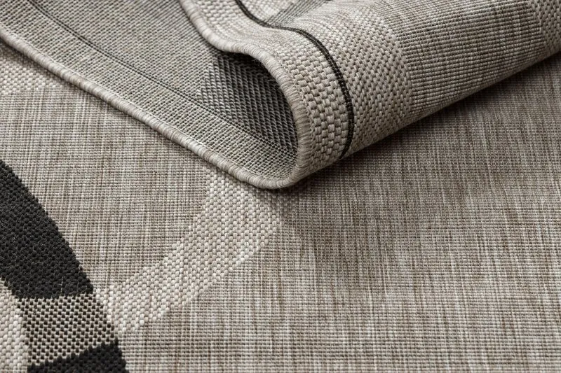 Covor sisal Floorlux 20078 argintiu si negru