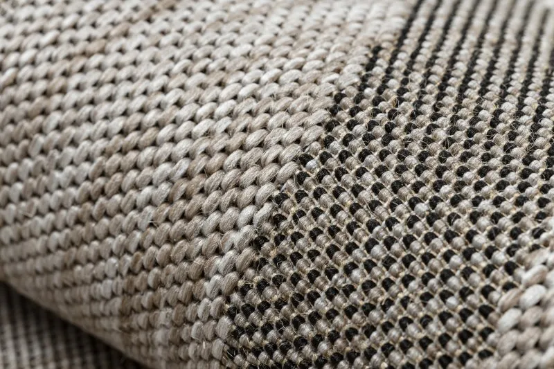 Covor sisal Floorlux 20078 argintiu si negru