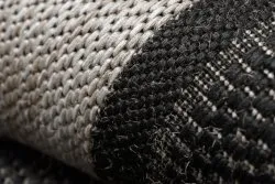 Covor sisal Floorlux 20195 negru si argintiu