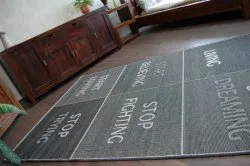 Covor sisal Floorlux 20275 Yolo negru si argintiu