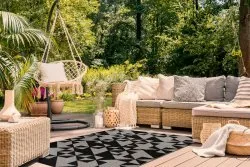DYWAN SZNURKOWY SIZAL FLOORLUX 20489 silver / black TRÓJKĄTY