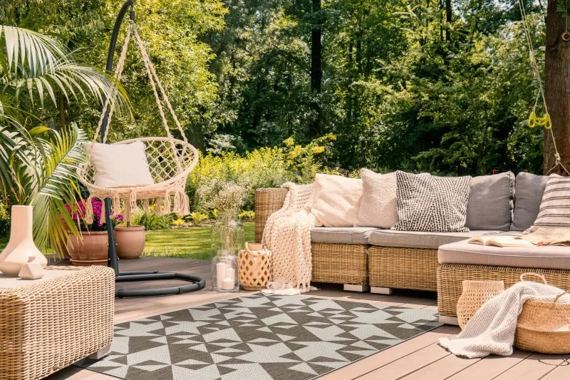 DYWAN SZNURKOWY SIZAL FLOORLUX 20489 champagne / taupe TRÓJKĄTY